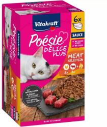 Vitakraft Poésie Delice Plus Macska Alutál multipack Csirke és Marha 6x85g