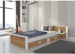 ADRK Ágy ALDEX SHELF 200x90, Fehér, Artisan - mindigbutor