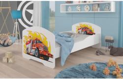 ADRK Ágy matraccal PEPE FIRE TRUCK 160x80, Fehér - mindigbutor