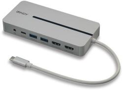 Lindy DST-Mx Duo USB-C Laptop/MacBook Mini Docking Station with Dual Display (4K) and 100W Pass-Through Charging