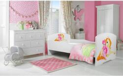 ADRK Ágy matraccal PEPE GIRL WITH UNICORN 160x80, Fehér - mindigbutor