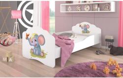 ADRK Ágy matraccal CASIMO ELEPHANT 140x70, Fehér - mindigbutor