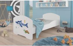 ADRK Ágy matraccal PEPE SEA ANIMALS 160x80, Fehér - mindigbutor