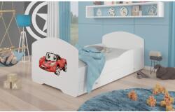 ADRK Ágy matraccal és fiókkal PEPE RED CAR 140x70, Fehér - mindigbutor