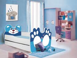 ADRK Ágy matraccal és fiókkal BEAR BLUE 140x70, Kék - mindigbutor