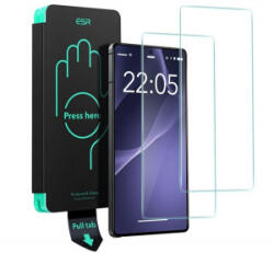 ESR képernyővédő üveg 2db (2.5D, 0.33mm, 9H + segédkeret) ÁTLÁTSZÓ Samsung Galaxy S25 Ultra (SM-S938) (GP-166821) (GP-166821)