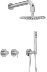 Deante Concealed shower set with overhead shower - with horizontal mixer (NQS_F0YK)