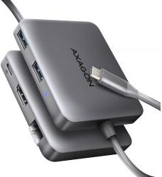 AXAGON N HMC-5HL USB 5Gbps hub 2x USB-A HDMI 4k/60Hz RJ-45 GLAN PD 100W kabel USB-C Wired USB 3.2 Gen 1 (3.1 Gen 1) Type-C Silver (100352106)