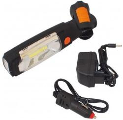  Latarka TS-1108, plastik, 6 LED/COB LED, obudowa z obrotowymi elementami, składany zaczep 360, wbudowany dwuczęściowy silny magnes (hak/magnes, li-ion 2000 mAh 2000 mAh, napięcie 12/230 V) (TS-1108)