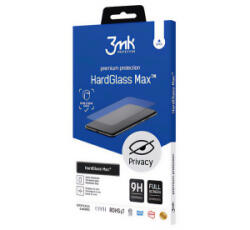 3mk Protection HARD GLASS MAX PRIVACY képernyővédő üveg (3D, betekintés védelem, 0.3mm, 9H) FEKETE Apple iPhone 14 / iPhone 13 Pro / iPhone 13 (GP-135176)
