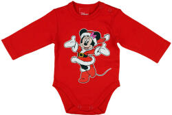  Disney Minnie karácsonyi hosszú ujjú baba body piros