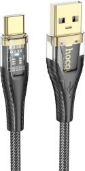 hoco. USB A - USB C kábel 2, 4A 1, 2 m fekete átlátszó