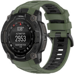Techsuit - 22mm-es óraszíj (W077) - Garmin Instinct 3 50mm/Instinct 3 50mm Solar - Zöld