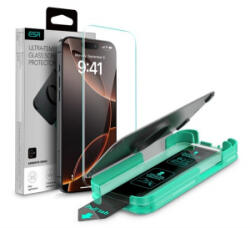 ESR ARMORITE képernyővédő üveg (2.5D, 9H + segédkeret) FEKETE Apple iPhone 16 Pro (GP-162977) (GP-162977)