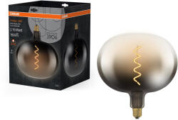 OSRAM LED izzó, füstös, nagy méretű, E27, 4, 5 W, VINTAGE GLOBE, meleg fehér