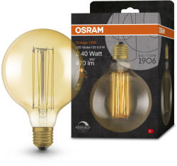OSRAM Dimmelhető LED izzó, aranyszínű, VINTAGE, E27, 5, 8 W, GLOBE, meleg fehér