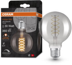 OSRAM Dimmelhető LED izzó, füstös, E27, 7, 8 W, VINTAGE GLOBE, meleg fehér