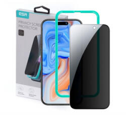 ESR képernyővédő üveg (2.5D, 0.33mm, 9H, betekintés védelem + segédkeret) FEKETE Apple iPhone 15 (GP-149599)