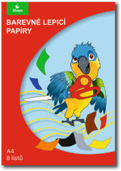 Stepa A4, tapadós, 8 lap, 8 szín (230210108)