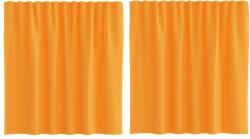 vidaXL 2 db narancssárga fátyolfüggönyök hurokkal 140x140 cm 4102281 (4102281)