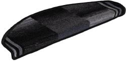 vidaXL 5 db fekete és szürke öntapadó lépcsőszőnyeg 65x21x4 cm 1.15 kg 149834 (149834)