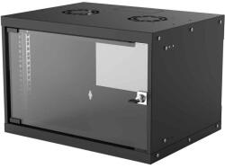 Intellinet 19" 6U Falra szerelhető Rackszekrény Black, 206642, Rackszekrény (CABW/B-19/6-354F/BK-INTL)
