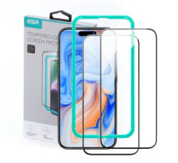 ESR képernyővédő üveg 2db (2.5D, 0.33mm, 9H + segédkeret) FEKETE Apple iPhone 16 Plus / iPhone 15 Plus (GP-149494)