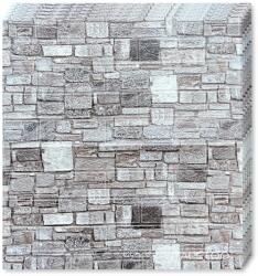 Tapetoo Home Decor 50 x 3D Tapetoo Home Decor® tapéta csempe készlet, mozaik, világosszürke, 70 x 77 cm, 2, 5 mm, 26, 5 négyzetméter (set-50xTapet-3D-Cod-92-Mozaic-)