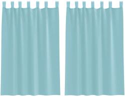 vidaXL 2 db türkizkék fátyolfüggönyök hurokkal 140x175 cm 0.25 kg 4102327 (4102327)