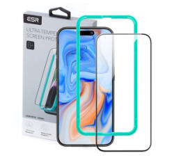 ESR ARMORITE képernyővédő üveg (2.5D, 9H + segédkeret) FEKETE Apple iPhone 15 Plus (GP-149612)