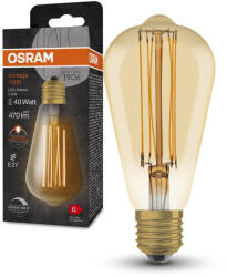 OSRAM Dimmelhető LED izzó, VINTAGE, E27, 5, 8 W, EDISON, meleg fehér