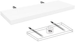  Lebegő polc fehér 80 cm x 25 cm x 2, 5 cm