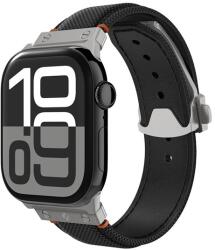 Spigen CLASSIC FIT pótszíj (egyedi méret, nagy, textil, állítható, pillangó csat) FEKETE AMP09304 (AMP09304)