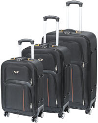 Leziter TraveLux Light gurulós bőrönd szett fekete (LTRLBS-BL) - geminiduo