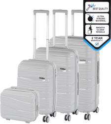 Leziter TraveLux Voyager gurulós bőrönd szett szürke (LTRVBS-GR) - geminiduo