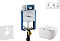 Geberit Kombifix - Falsík alatti szerelési rendszer, Gaia WC és softclose ülőkével, Sigma20 gomb, fehér/króm SANI15CA3117 (SANI15CA3117)