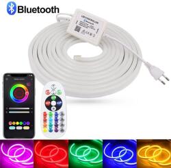  RGB Neon led szalag, távirányítóval, app vezérléssel, 10m, 9-12W/m (2835) (2835)
