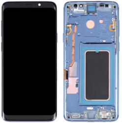 NBA001LCD004690 Samsung Galaxy S9 G960F kék OEM LCD kijelző érintővel kerettel, előlap (NBA001LCD004690)
