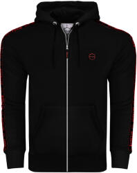 OCTAGON Férfi Octagon Zip csíkos kapucnis pulóver XL fekete