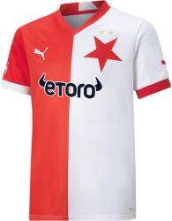 PUMA Gyerekek mez puma SK Slavia Praha Home Jr 116 - lélegző labdarúgó ing 5 - 6 EVES fehér|színes