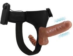 SESSO Strap On dublu Ultra Vibrating
