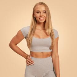 GymBeam BeastPink Дамска къса тениска Sense Grey XS