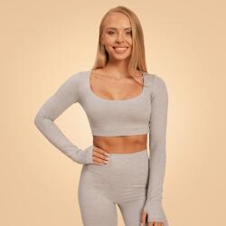 GymBeam BeastPink Дамски топ Sense Crop Top Grey XL