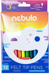 Nebulo Nebulo: Vízbázisú színes filctoll készlet 12db-os (NFT-848)