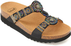 Scholl New Bogota Wedge fekete-multikolor női bioprint papucs F26607-1370