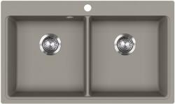 Evido 442064 - Evido Quadro 9, 2 medencés gránit mosogató 860X510 platina (442064)