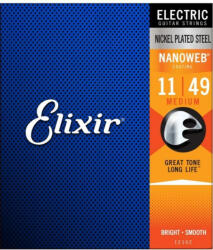  Elixir 12102 NanoWeb elektromos gitárhúr 11-49 - 10% nyitási akció