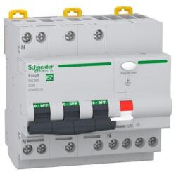 Schneider Electric EZ9D55720 EASY9 PRO Áramvédős Kismegszakító 6kA, A osztály, 3P-N, C, 20A, 30mA