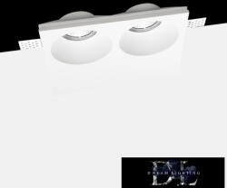 ELDLUX Gipsz süllyesztett spot lámpatest 2xGU10 215x120x45mm IP20 fehér (GS-23) - dreamlighting