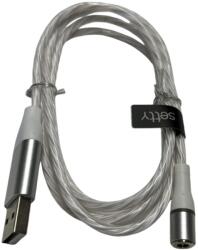  Setty - 3in1 kábel - USB - Lightning / Type-C (USB-C) / MicroUSB cserélhető mágneses fejekkel, fehér kábel 2, 4A, 1 m